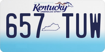 KY license plate 657TUW