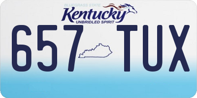 KY license plate 657TUX
