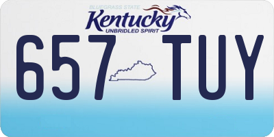 KY license plate 657TUY