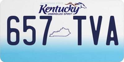 KY license plate 657TVA