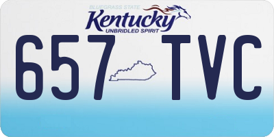 KY license plate 657TVC