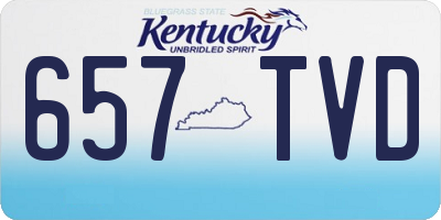 KY license plate 657TVD