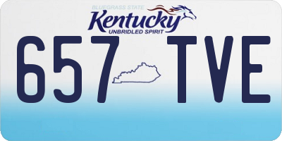 KY license plate 657TVE