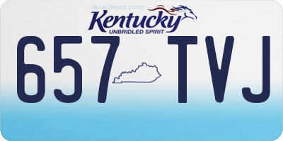 KY license plate 657TVJ
