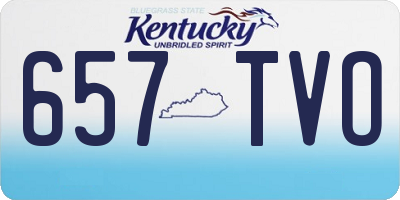 KY license plate 657TVO