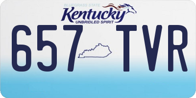 KY license plate 657TVR