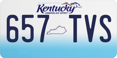 KY license plate 657TVS