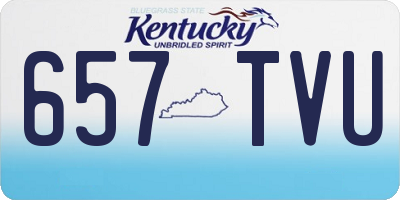KY license plate 657TVU