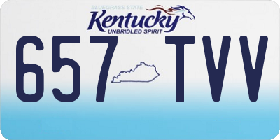 KY license plate 657TVV