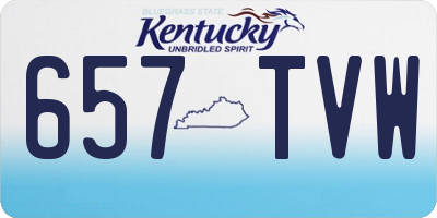 KY license plate 657TVW