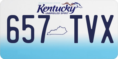 KY license plate 657TVX