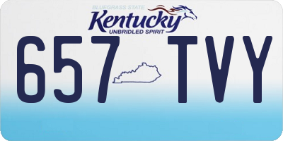KY license plate 657TVY