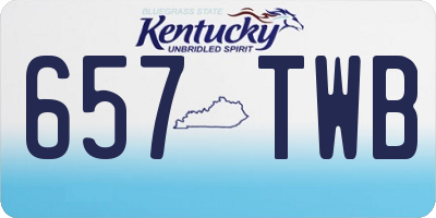 KY license plate 657TWB