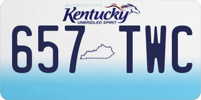 KY license plate 657TWC