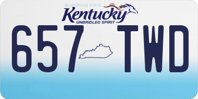KY license plate 657TWD