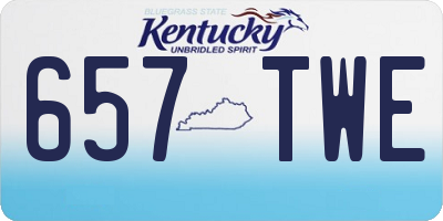 KY license plate 657TWE