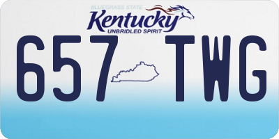 KY license plate 657TWG