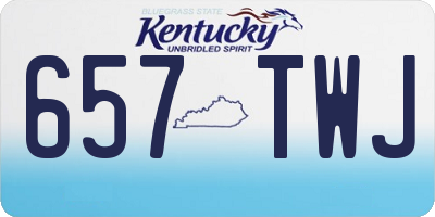 KY license plate 657TWJ