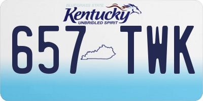 KY license plate 657TWK