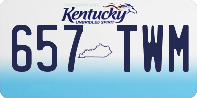KY license plate 657TWM