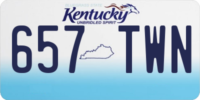 KY license plate 657TWN
