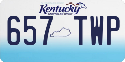 KY license plate 657TWP