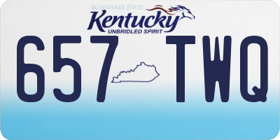 KY license plate 657TWQ