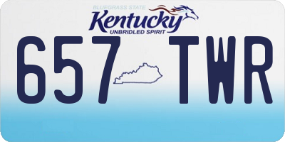 KY license plate 657TWR
