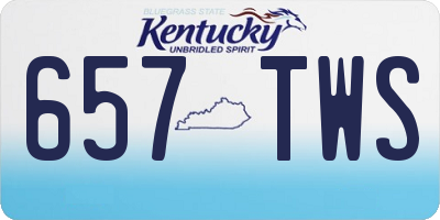 KY license plate 657TWS