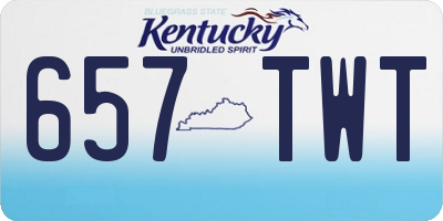 KY license plate 657TWT