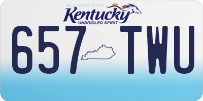 KY license plate 657TWU