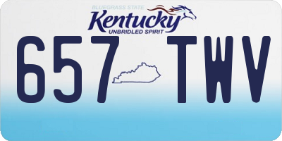 KY license plate 657TWV