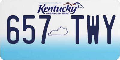 KY license plate 657TWY