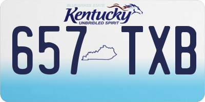 KY license plate 657TXB
