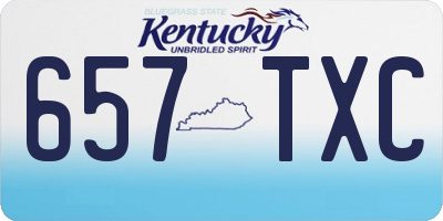 KY license plate 657TXC