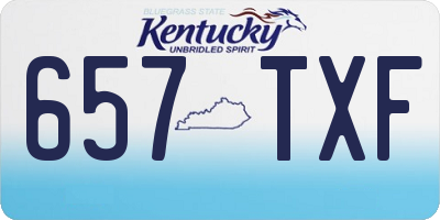 KY license plate 657TXF