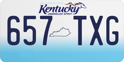 KY license plate 657TXG