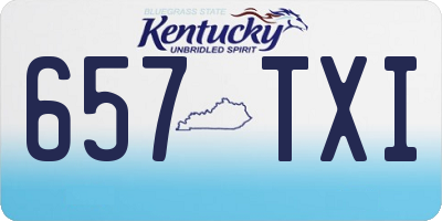 KY license plate 657TXI