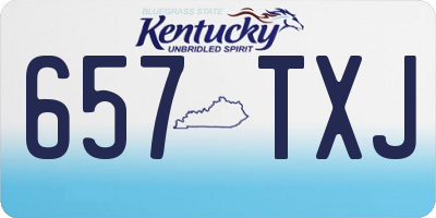 KY license plate 657TXJ