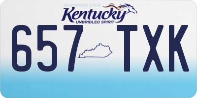 KY license plate 657TXK