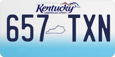 KY license plate 657TXN