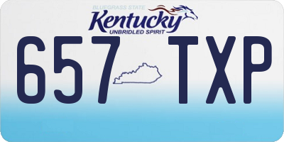 KY license plate 657TXP
