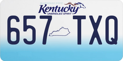 KY license plate 657TXQ