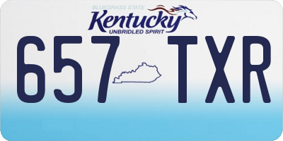 KY license plate 657TXR