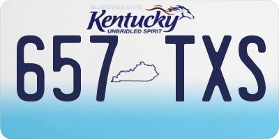KY license plate 657TXS