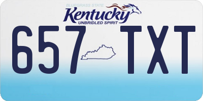KY license plate 657TXT