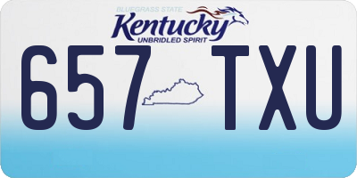 KY license plate 657TXU