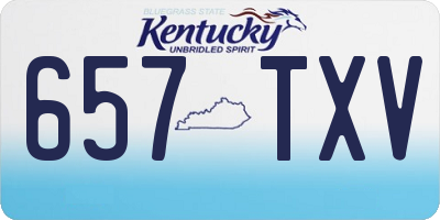 KY license plate 657TXV