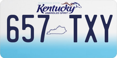 KY license plate 657TXY