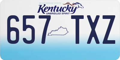 KY license plate 657TXZ